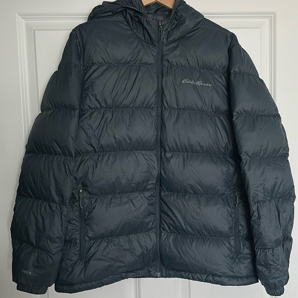 Eddie Bauer Mens Stratuslite Hooded Down Jacket